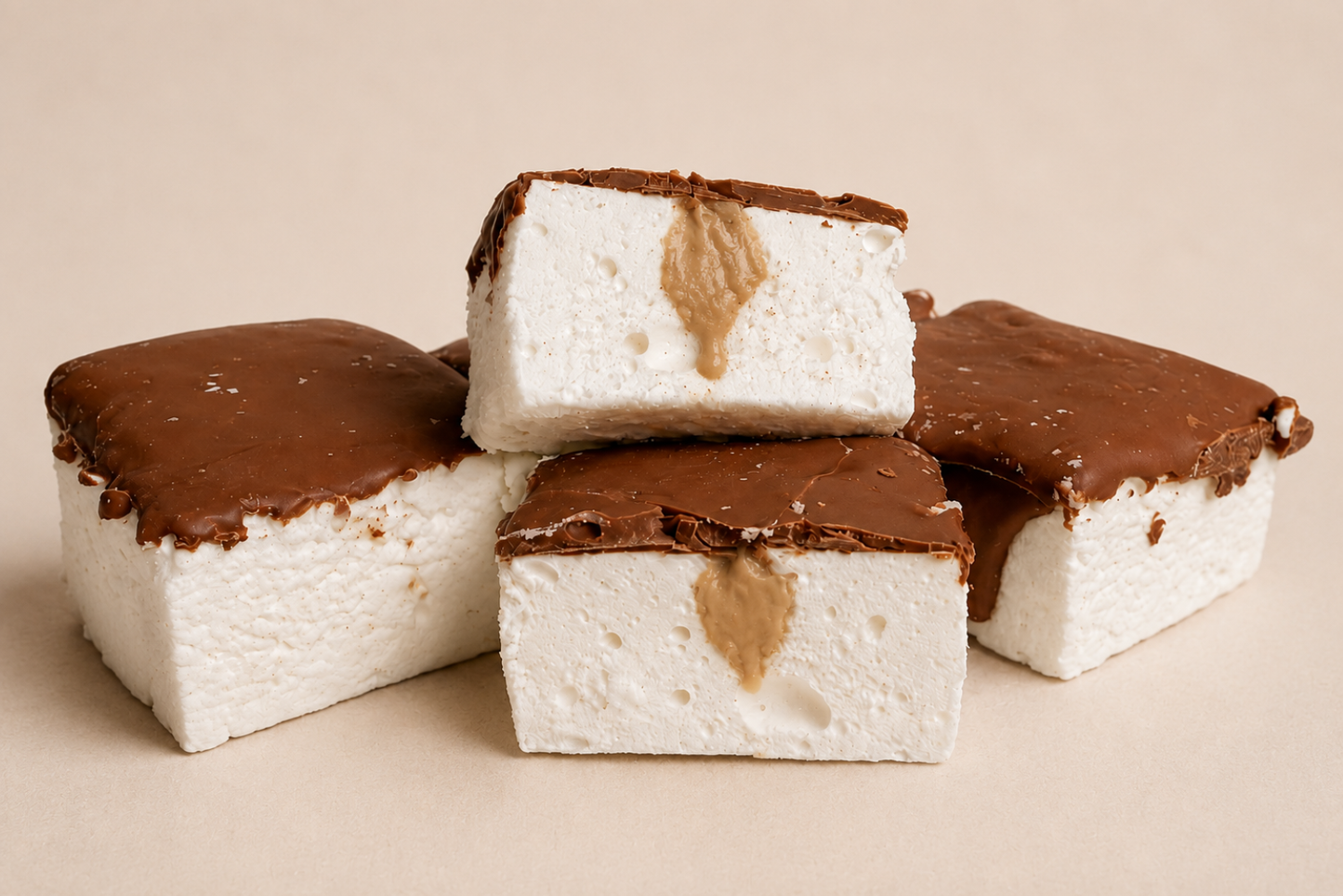 Kinder Stuffed Chocolate Dipped Marshmallows