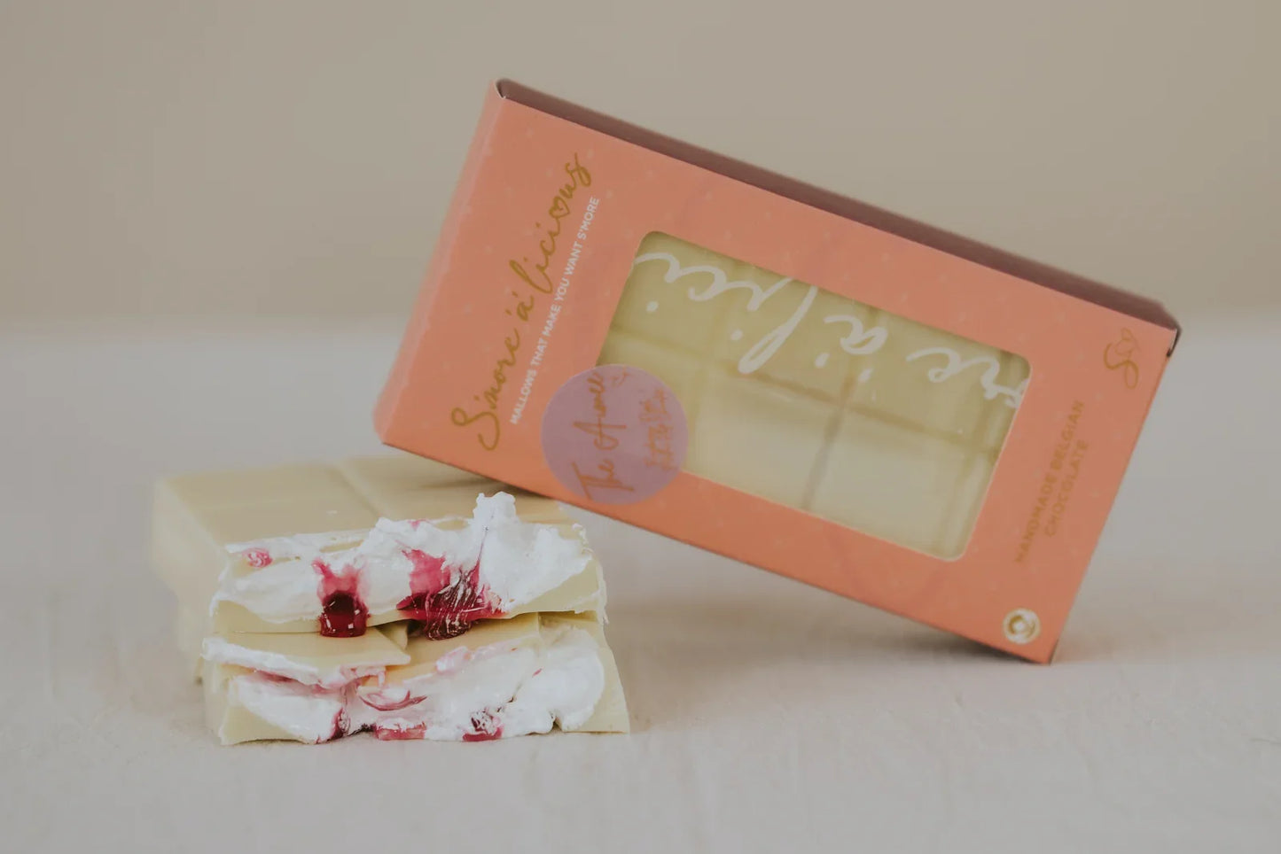White Chocolate Aimee's Raspberry Ripple Fluff Bar