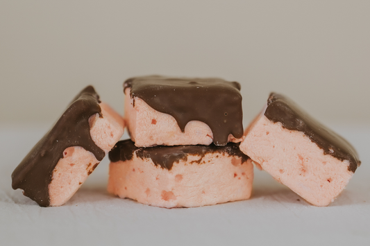 Orange Marshmallows Dipped in Milk Chocolate