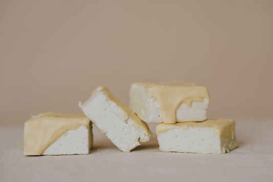 Strawberry Matcha White Chocolate Dipped Marshmallows