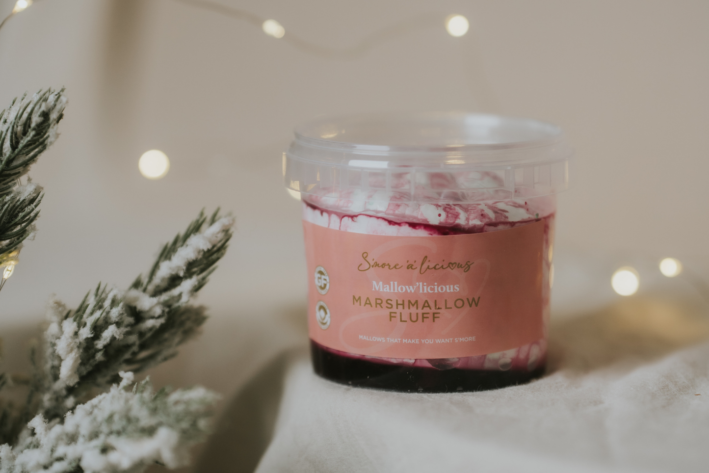 Candy Cane Marshmallow Fluff Pot