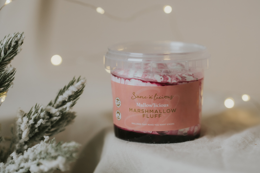 Candy Cane Marshmallow Fluff Pot