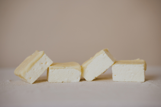 Lemon White Chocolate Dipped Marshmallows