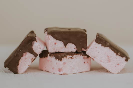 Strawberry Milk Chocolate Dipped Marshmallows